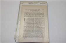 Ten (10) Various Turn of the Century Golf Articles/Instructions