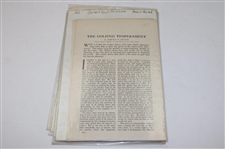 Ten (10) Various Turn of the Century Golf Articles/Instructions