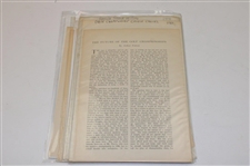 Eleven (11) Various Turn of the Century Golf Articles/Instructions