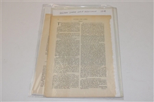 Eleven (11) Various Turn of the Century Golf Articles/Instructions