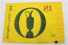 Brian Harmon Signed The Open at Royal Liverpool Flag JSA ALOA