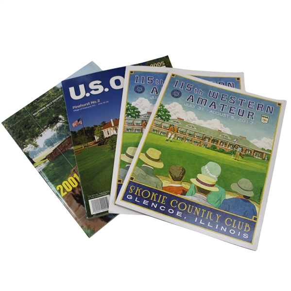 2001 US Open, 2005 US Open & 2017 Western Amateur Official Programs