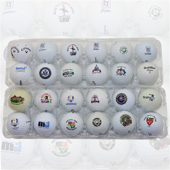 Twenty-Four (24) US Open, Ryder Cup, MJ, PGA & others Logo Golf Balls