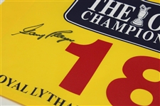 Gary Player Signed 2001 The OPEN at Royal Lytham & St. Annes Flag  JSA COA