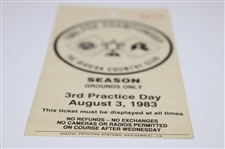 1983 PGA Championship at The Riviera Country Club Season Ticket 3rd Practice Day #2823 - Sutton Win