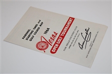 1964 Texas Open Golf Tournament at Oak Hills Country Club Pairing Sheet