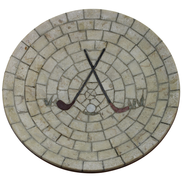 Crossed Clubs Ceramic Plate