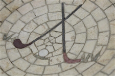 Crossed Clubs Ceramic Plate