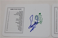 Fred Couples, Fuzzy Zoeller & Tommy Aaron Signed Augusta National GC Scorecards JSA ALOA