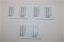 Fred Couples, Fuzzy Zoeller & Tommy Aaron Signed Augusta National GC Scorecards JSA ALOA