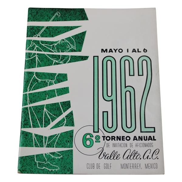 1962 Mexico 6th Annual Amateur Golf Tournament Program Monterrey Mexico