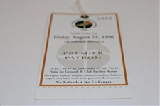 1996 US Amateur at Pumpkin Ridge Quarter-Finals Club Premier-Patron Ticket #0458 - Tiger Win