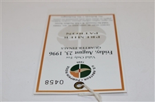 1996 US Amateur at Pumpkin Ridge Quarter-Finals Club Premier-Patron Ticket #0458 - Tiger Win