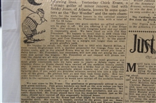 1923 Cleveland News Bobby Jones 'Chick Evans Is Favorite Over Bobby Jones' Newspaper Article/Photo