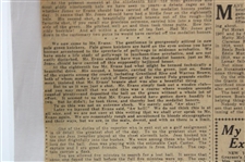 1923 Cleveland News Bobby Jones 'Chick Evans Is Favorite Over Bobby Jones' Newspaper Article/Photo