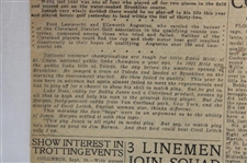 1923 Cleveland News Bobby Jones 'Chick Evans Is Favorite Over Bobby Jones' Newspaper Article/Photo