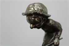 Pewter Golfer in Sand Trap Ash Tray 