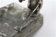Pewter Golfer in Sand Trap Ash Tray 