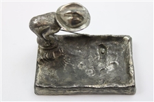 Pewter Golfer in Sand Trap Ash Tray 