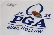 Scottie Scheffler Signed 2025 PGA Championship at Quail Hollow Embroidered Flag JSA ALOA