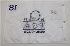 Scottie Scheffler Signed 2025 PGA Championship at Quail Hollow Embroidered Flag JSA ALOA