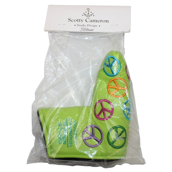 Scotty Cameron Lime Green Peace Sign Logo Putter Cover
