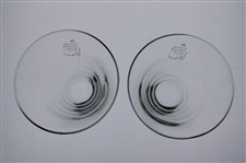 Pair of Augusta National Golf Club Sterling Cut Stemless Martini Glasses