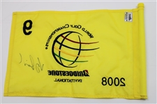 Vijay Singh Signed 2008 WGC Bridgestone Championship Used Hole #9 Flag w/COA & JSA ALOA
