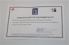 Vijay Singh Signed 2008 WGC Bridgestone Championship Used Hole #9 Flag w/COA & JSA ALOA