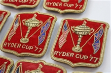 Nine (9) 1977 Ryder Cup at Royal Lytham & St. Annes Red Coat Crests inc. Two (2) Team Crests