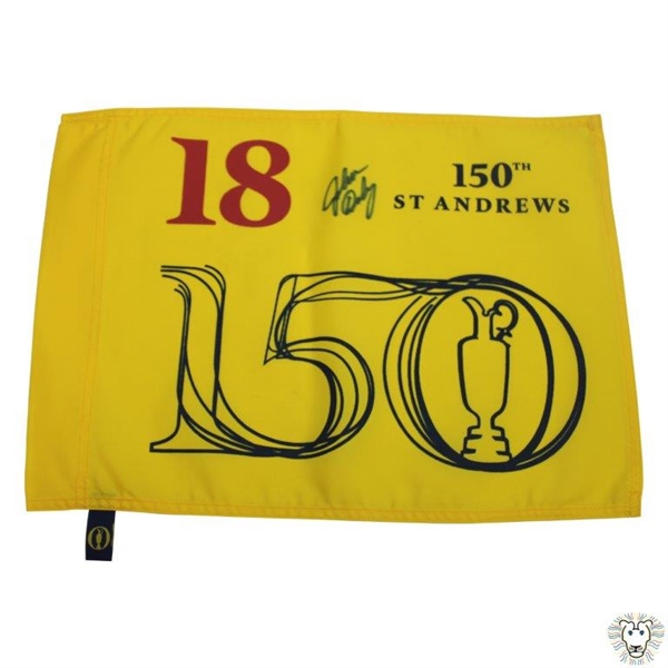 John Daly Signed 2022 OPEN Championship at St Andrews Yellow Flag JSA ALOA