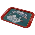 1926 Golfing Couple Coca-Cola Metal Tray - 1973 Reproduction