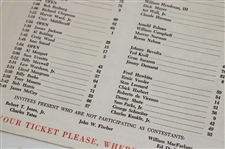 1956 Masters Tournament Thursday Pairing Sheet