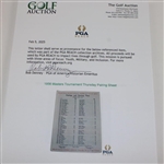 1956 Masters Tournament Thursday Pairing Sheet