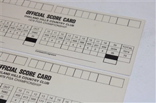 Five (5) 1979 PGA Championship at Oakland Hills Official Scorecards - David Graham Winner