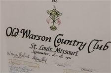 Both Teams Signed 1971 Ryder Cup at Warson Country Club Large Plaque JSA ALOA