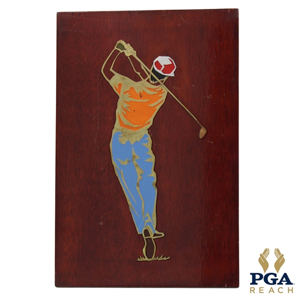 Golfer Post Swing Plaque