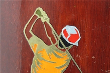 Golfer Post Swing Plaque