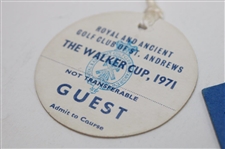 1971 Walker Cup Guest Ticket & R & A Tent Ticket