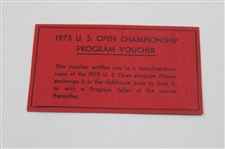 1973 US Open at Oakmont Complete Unused Ticket Set w/Program Voucher - Johnny Miller Winner