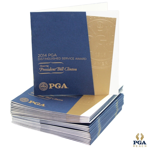 Twenty-Five (25) 2014 PGA Distinguished Service Award Programs Honoring President Bill Clinton
