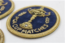 Three (3) Undated PGA Cup Matches Circle Bullion Crests Patches