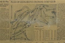 Ltd Ed Fort Worth Press Colonial Golf Club Opens Reproduction on Wood Plaque 91/500