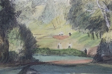 Wilderness Golf Club 'The 4th Green' Print by Earnest Greenwood & Lawrence Josset - Framed