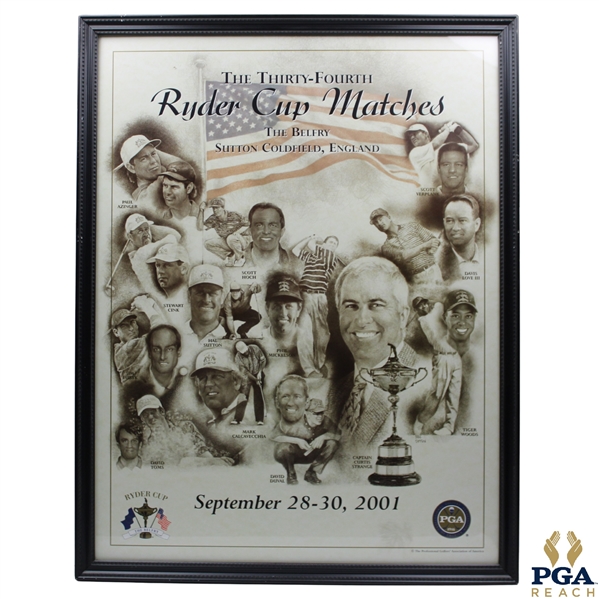 2001 Ryder Cup at the Belfry Poster - Framed