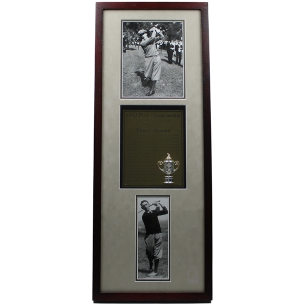 Tommy Armour 1930 PGA Championship at Fresh Meadows CC Cherry Wood Golf Display