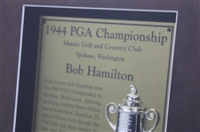 Bob Hamilton (1944) & Jeff Sluman (1988) PGA Championship Cherry Wood Golf Displays