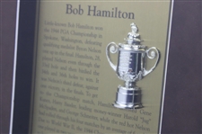 Bob Hamilton (1944) & Jeff Sluman (1988) PGA Championship Cherry Wood Golf Displays