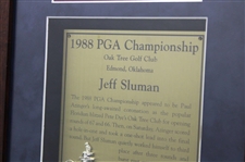 Bob Hamilton (1944) & Jeff Sluman (1988) PGA Championship Cherry Wood Golf Displays