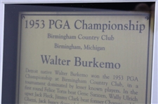 Walter Burkemo (1953) & Nick Price (1994) PGA Championship Cherry Wood Golf Displays